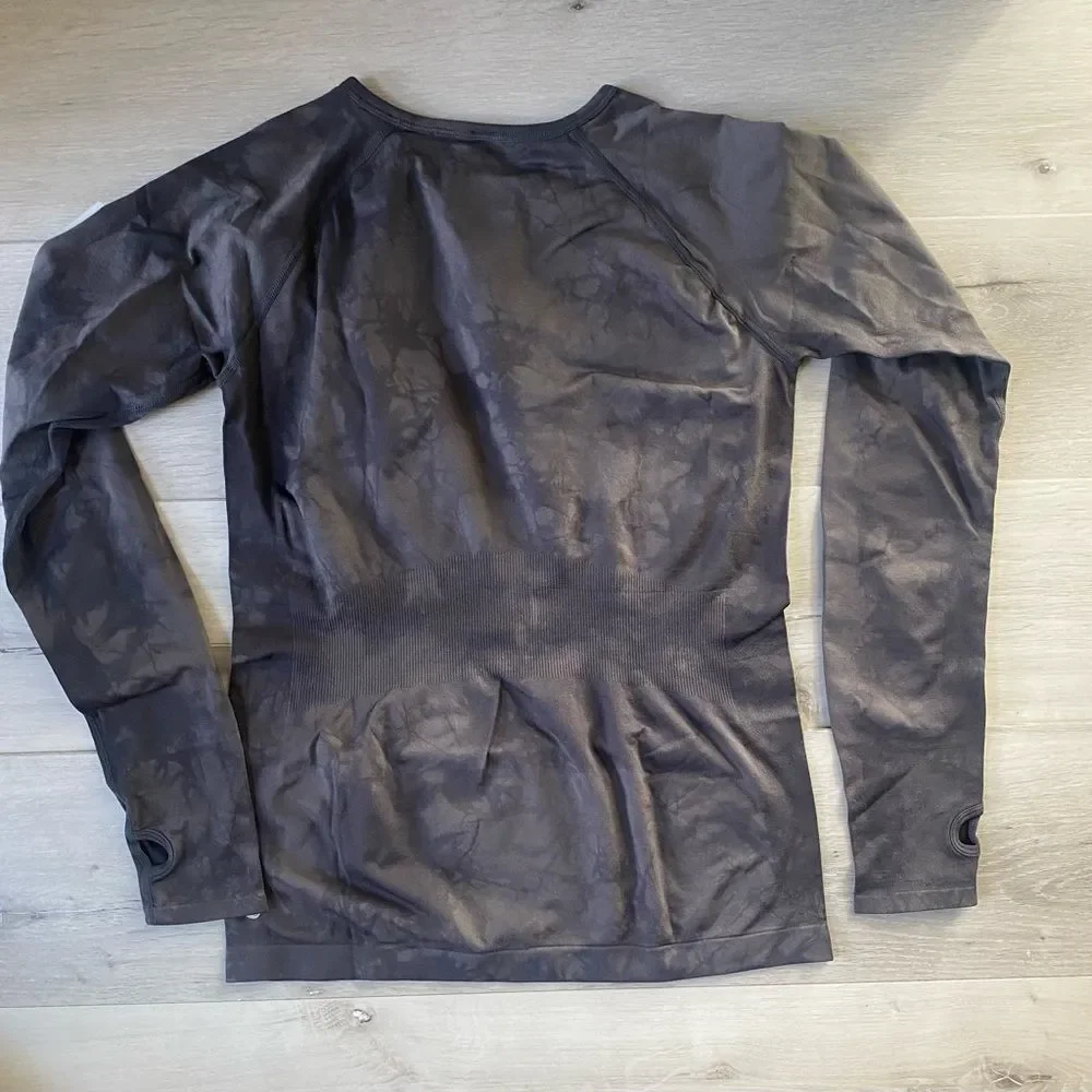 Zella quick dry layering top w/thumb holes M Black Nwt_3